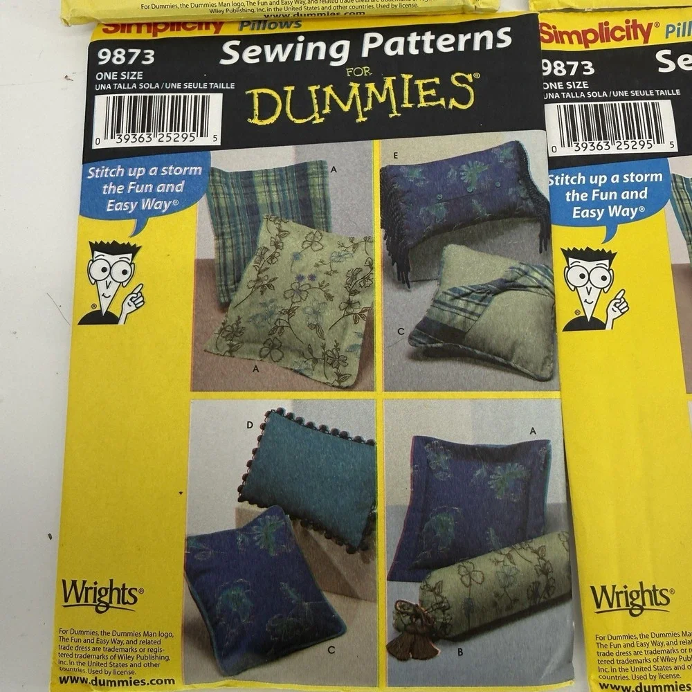 Simplicity Sewing Patterns Home Decor Uncut Sewing Patterns For Dummies 6 Packet